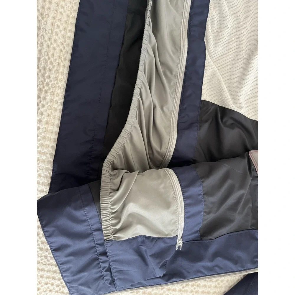 Zegna Sport Waterproof Rain Ocean Jacket Coat Mens Medium Navy Blue Windbreaker